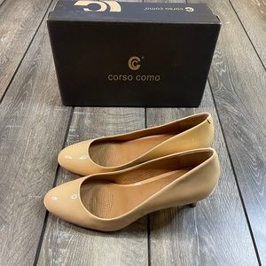 Corso Como Nude  Patent Heels Women's Size 8.5M
